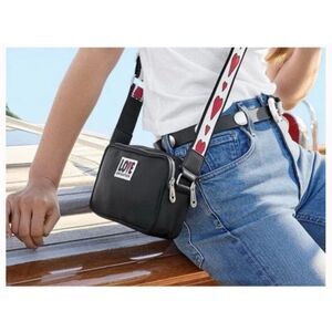 BRIGHTON Love Essentials Cross Body Bag Zip Purse Pouch Hearts NEW WITH TAGS